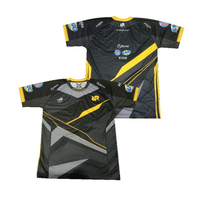 BAJU KAOS JERSEY RRQ ESPORT 2021 GAMING CUSTOM GAME FF ML PUBGM MOBILE LEGEND GAMERS ANAK JUMBO