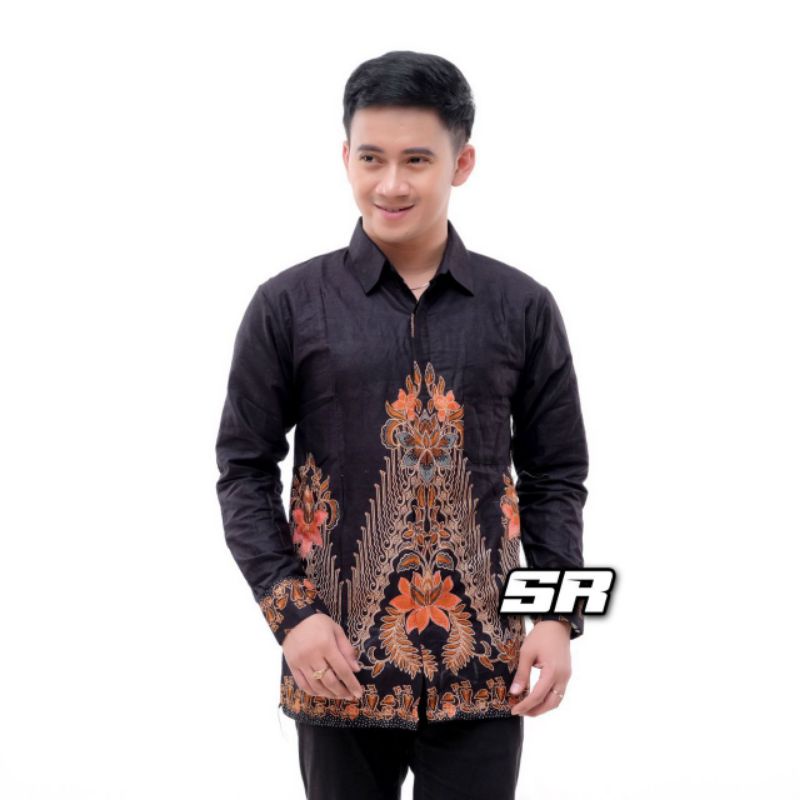 Batik pria / BajuBatikpria / Kemejabatiklenganpanjang size m l xl Atasan batik seragam terlaris
