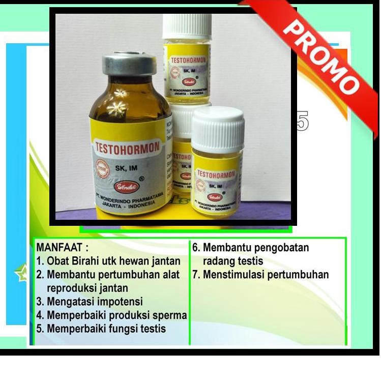 TESTOHORMON JANTAN TESTOHORMON BURUNG KELINCI TESTOHORMON UNTUK HEWAN TESTOHORMON 20ML 5ML TESTOHORM