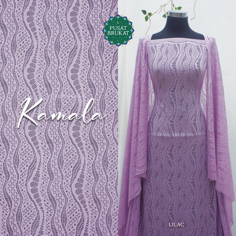 KAIN BROKAT MALIKA KAMALA  / BRUKAT SALUR OMBAK 22771 LEBAR 150CM [Harga per 0.5m]