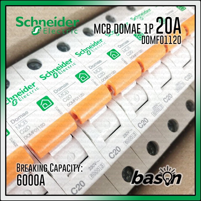 SCHNEIDER MCB Domae 1Phase 20A - circuit breaker / pemutus sikrit