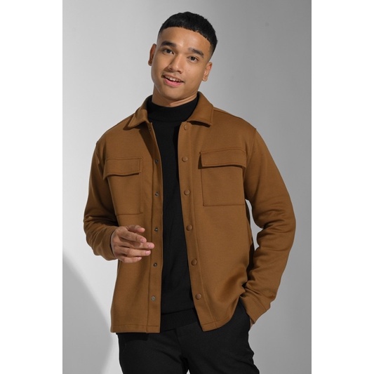 shacket jacket prepp studio size L new baru men jaket original light brown