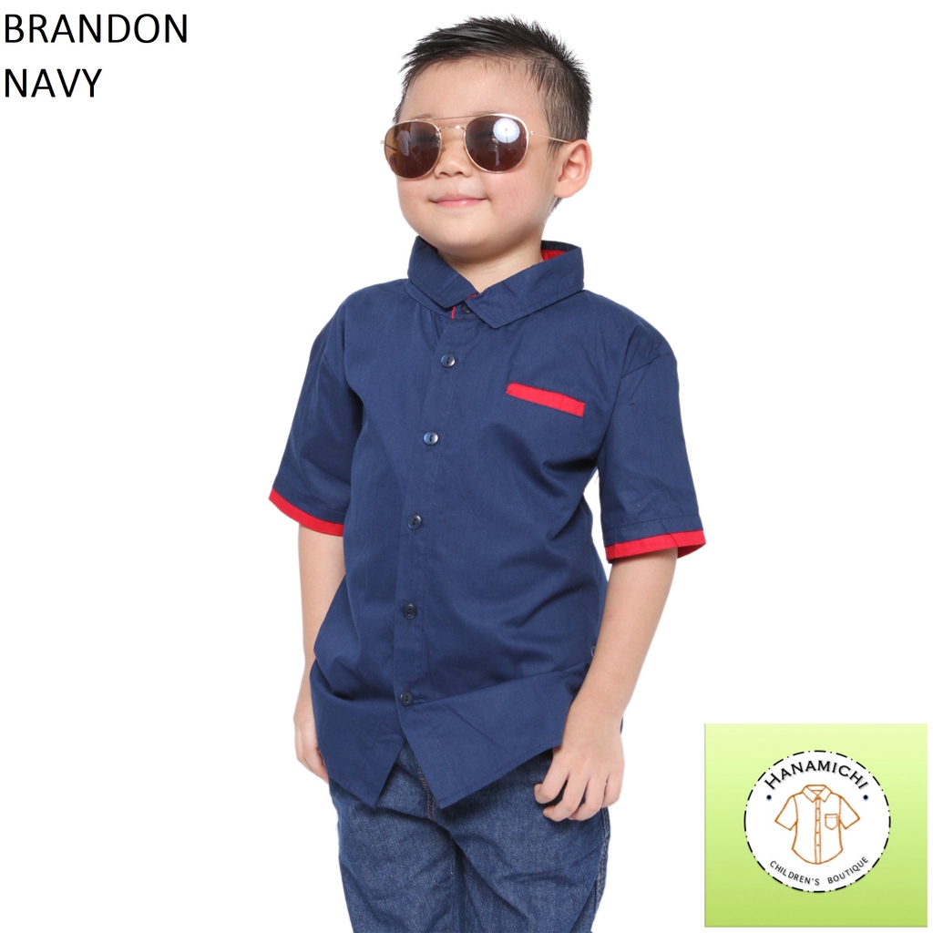 Hanamichi BRANDON Kemeja Anak Lengan Pendek