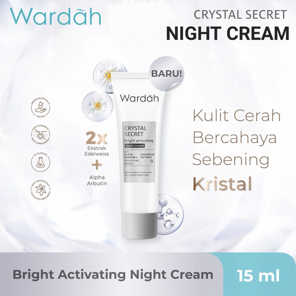 WARDAH Crystal Secret Bright Activating Night Cream 15ml ( White Secret )