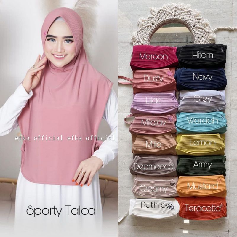 Bergo Sporty Ped Antem/Hijab Sporty Tali/Hijab Olahraga Muslim/Rompi Vest Luaran hijab Sport Utk Lari Senam Gowes Modest Wear/Jilbab Olahraga Rompi Stylish Kekinian/Hijab Renang Senam Gowes Zumba Yoga Voli Basket-1