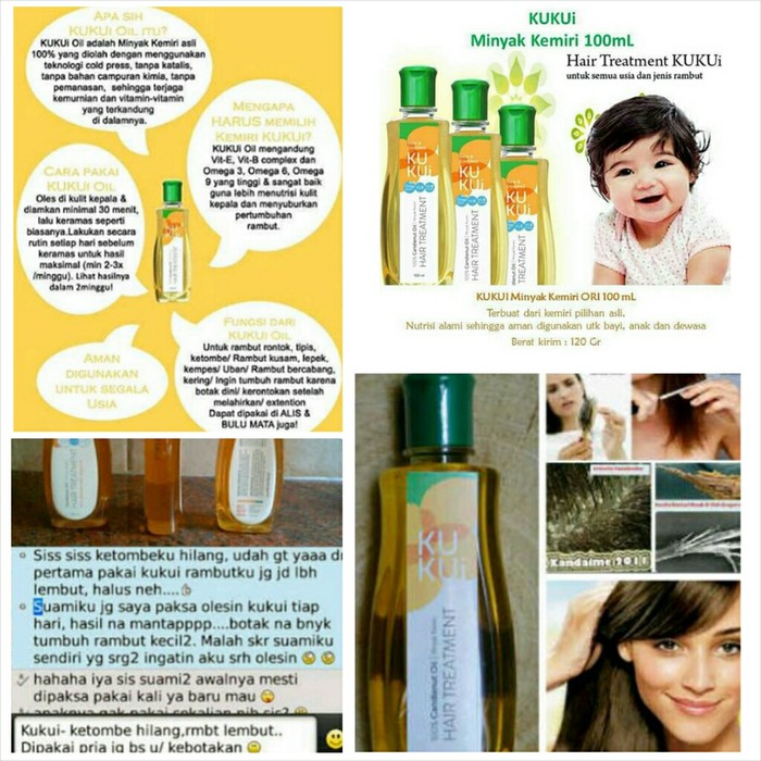 Minyak Kemiri KuKui (Candlenut Oil Hair Treatment) Penyubur Pelebat Rambut