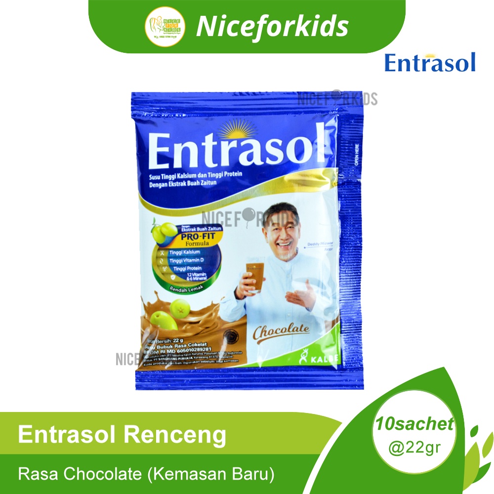 Entrasol Renceng isi 10 Sachet / Susu Bubuk Tinggi Kalsium Membantu Memelihara Kepadatan Tulang