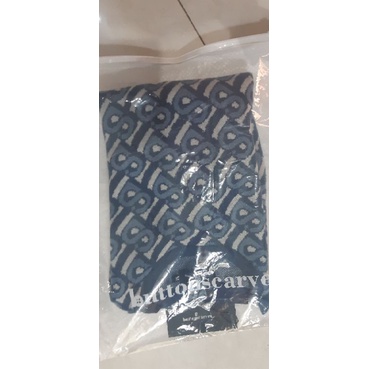 BIMU KNIT TOP MONOGRAM BLUE M