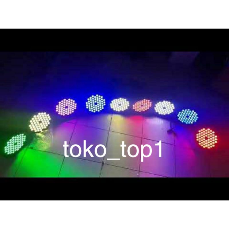 lampu panggung 54led Flat par light disco 54w RGB/54led FULL COLOUR /lampu tembak dekorasi sorot