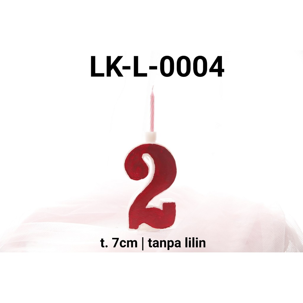 LK L 0004 Tempat lilin  plastik lokal angka  2 dua Shopee 