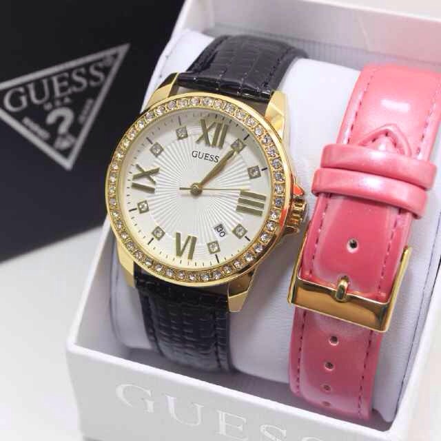 Jam Tangan Wanita Guess Paket Kulit