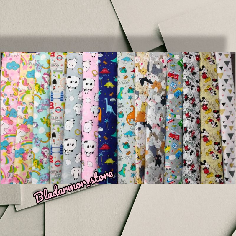 Bahan Kain Sprei Meteran Motif Kartun Karakter Bahan Katun Poly Micro Lokal