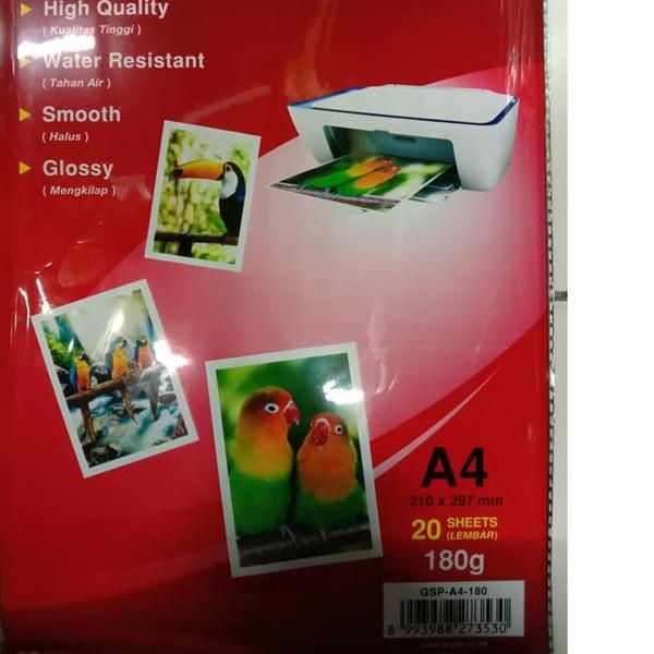 

♜ Kertas Foto Glossy A4 180 Gsm / Glossy Photo Paper 180 Gr Gram [PACK] ❄