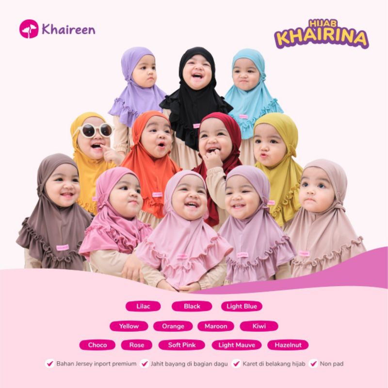 HIJAB ANAK KHAIREEN /HIJAB KHAIRINA BY KHAIREEN / HIJAB ANAK BALITA / HIJAB ANAK KHAIREEN / HIJAB AN