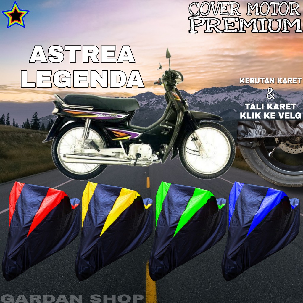 Sarung Motor ASTREA LEGENDA Hitam KOMBINASI Body Cover Penutup Pelindung Motor Astrea PREMIUM