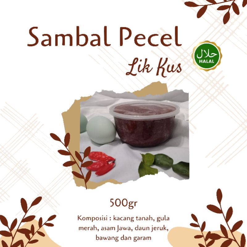 

Sambal Pecel Lik Kus - Sambel Pecel Khas