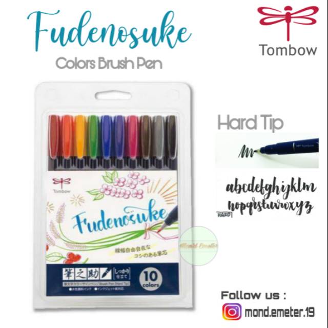 

Tombow Fudenosuke Colors Brush Pen Hard Tip - Spidol Kaligrafi/Menggambar/Mewarnai Anak/Kantor