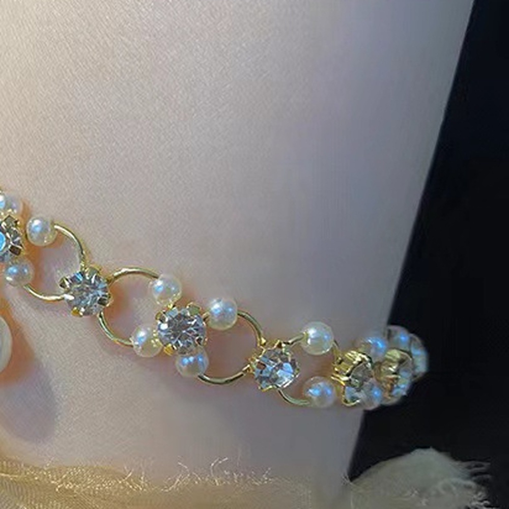 Gelang Mutiara Zircon Gaya Perancis Untuk Wanita