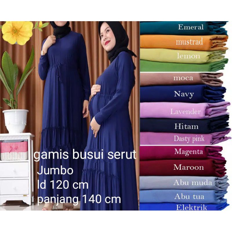 Gamis jumbo model serut