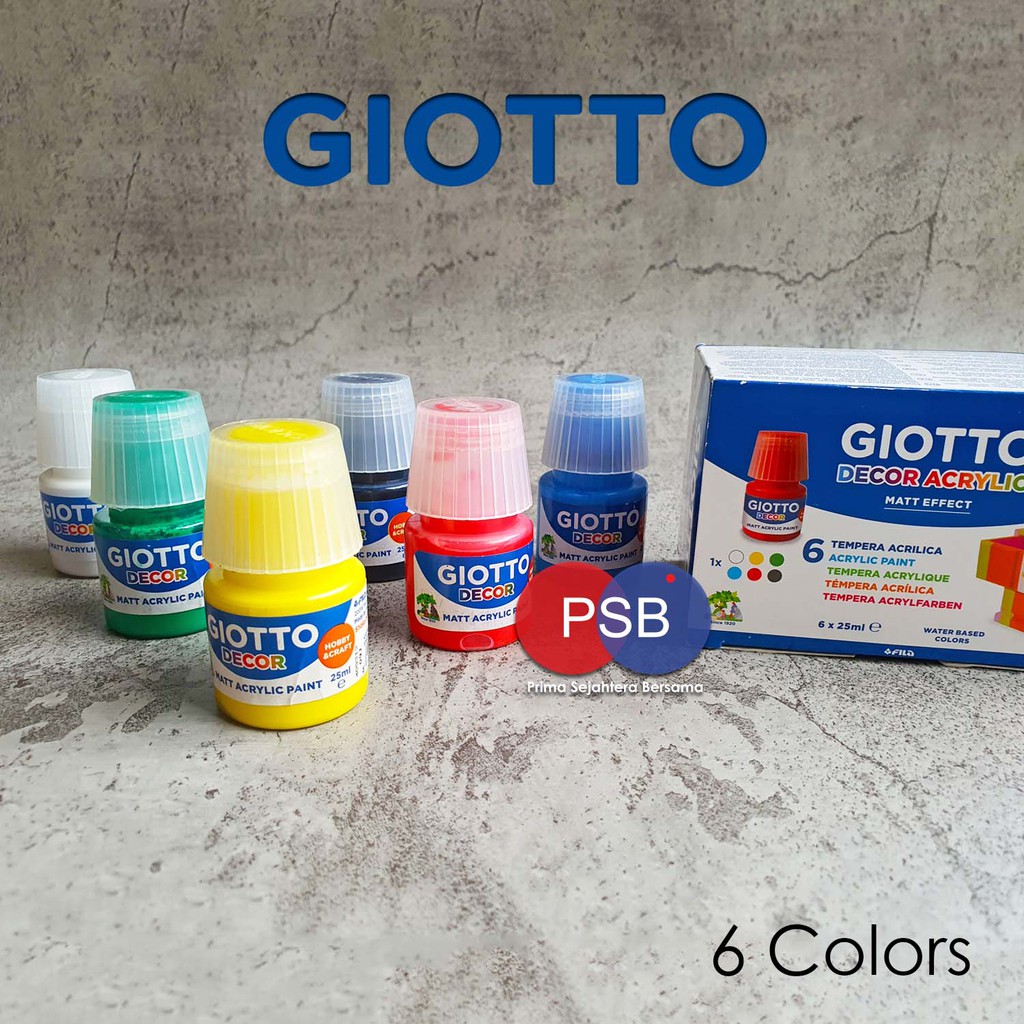 

Giotto Decor Acrylic 6 Warna 25 ml / Cat Akrilik Giotto