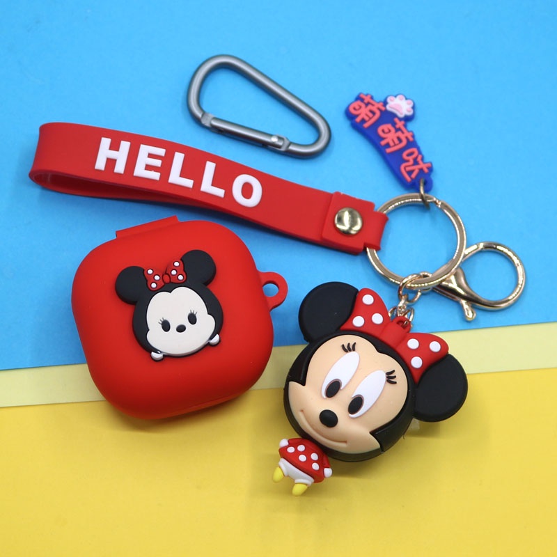 Case Pelindung Earphone Wireless Bluetooth Desain Minnie Untuk Samsung Galaxy Buds Live / Buds Pro