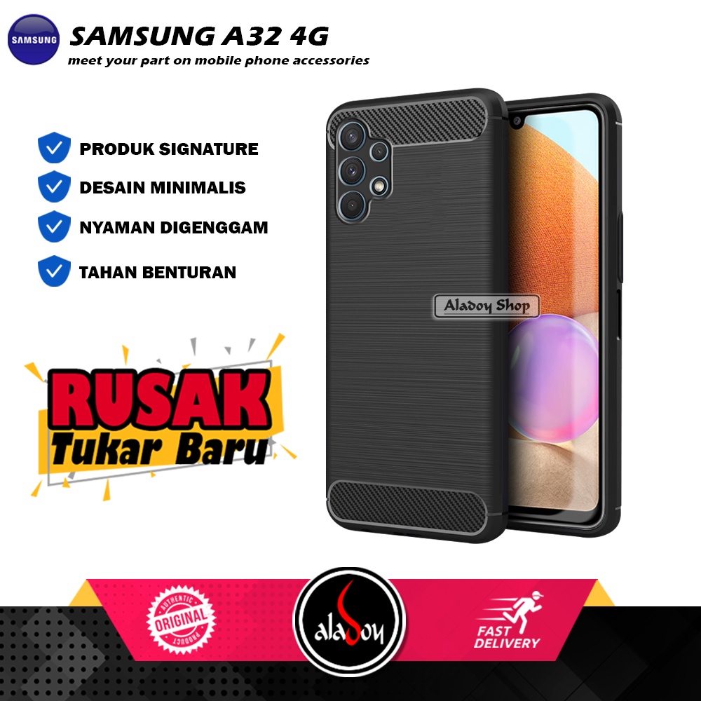 Case Ipaky Carbon SAMSUNG A32 4G Ultra Slim Ipaky Carbon Premium Softcase