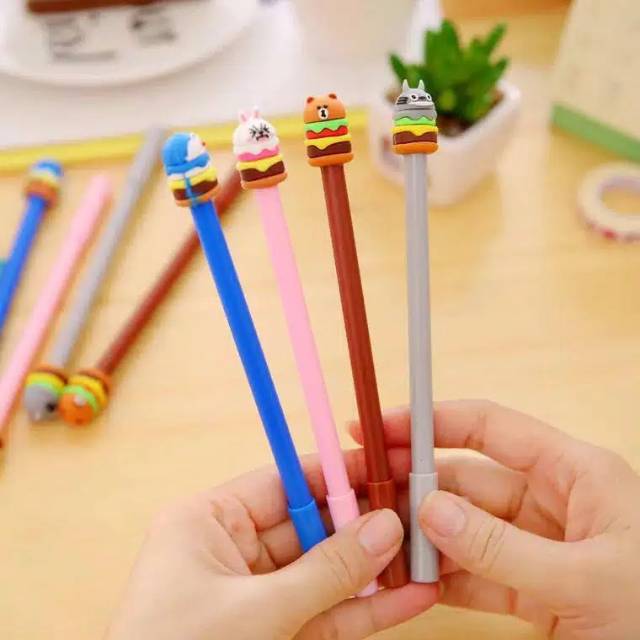 

(10rb 3pc) Pulpen Gel Warna Hitam Motif Kartun Lucu untuk Sekolah