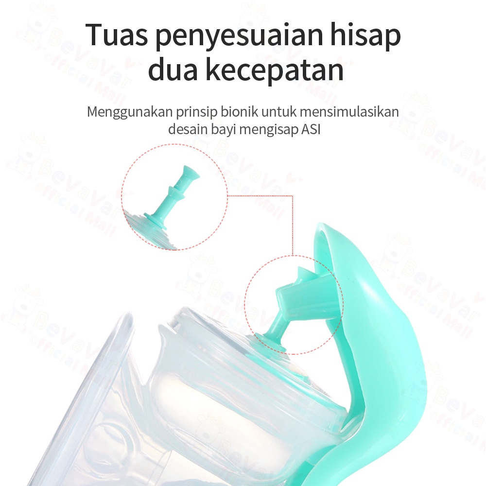 BEVAVAR Pompa Asi Manual Breast Pump Untuk 180Ml