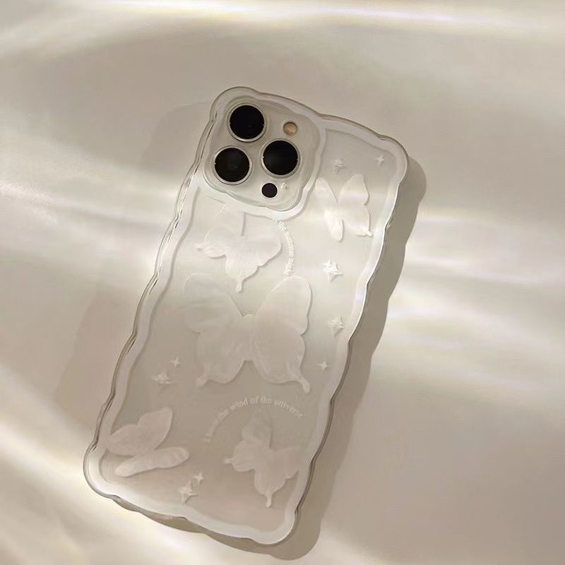 Soft Case Silikon TPU Transparan Desain Scase Butterfly Untuk IPhone 13 12 Mini 11 10 Pro XS Max X XR 8 7 6 6S Plus SE 2020