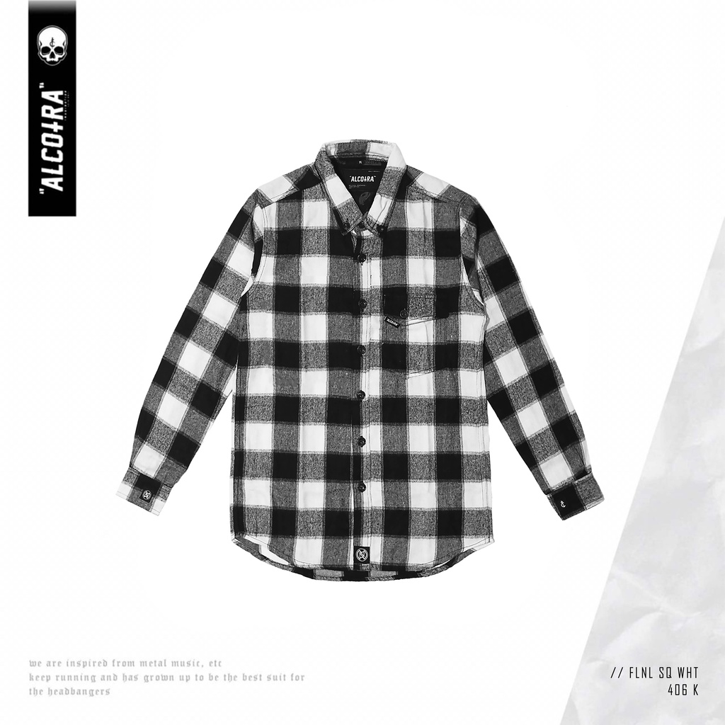 FLANEL SQ WHT // FLANEL SQUARE WHITE KANTONG SATU