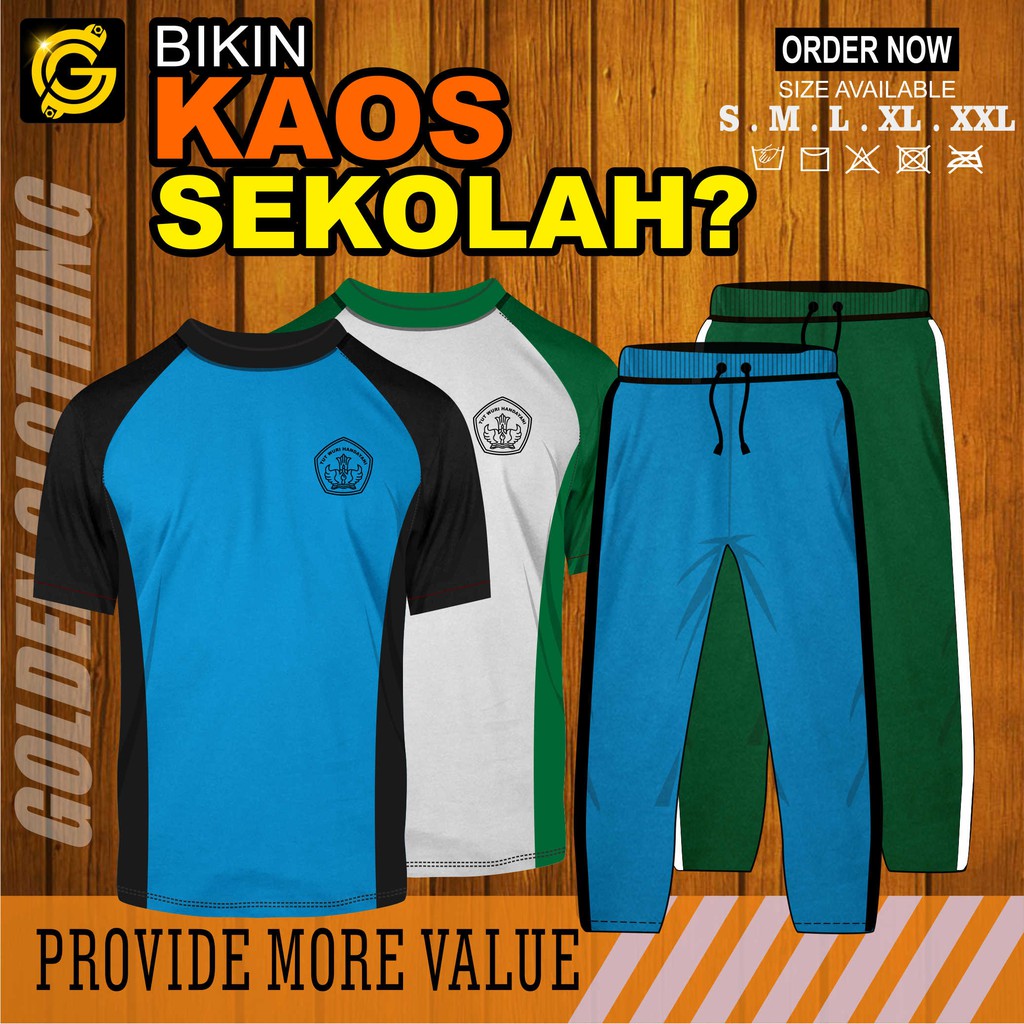 KAOS SERAGAM OLAHRAGA  SMA ORDER BY REQUEST