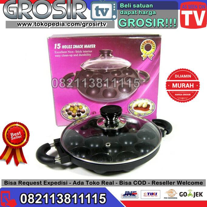 Cetakan Kue 15 Lubang Kardus Ungu Takoyaki Cubit Martabak Teflon Tebal - Dus Happy Call