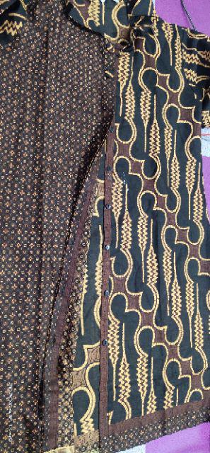 Tunic Mataram Parang Black Tunik Batik Cewek Tunic Batik Wanita Seragam Batik Kerja Batik Busui Solo