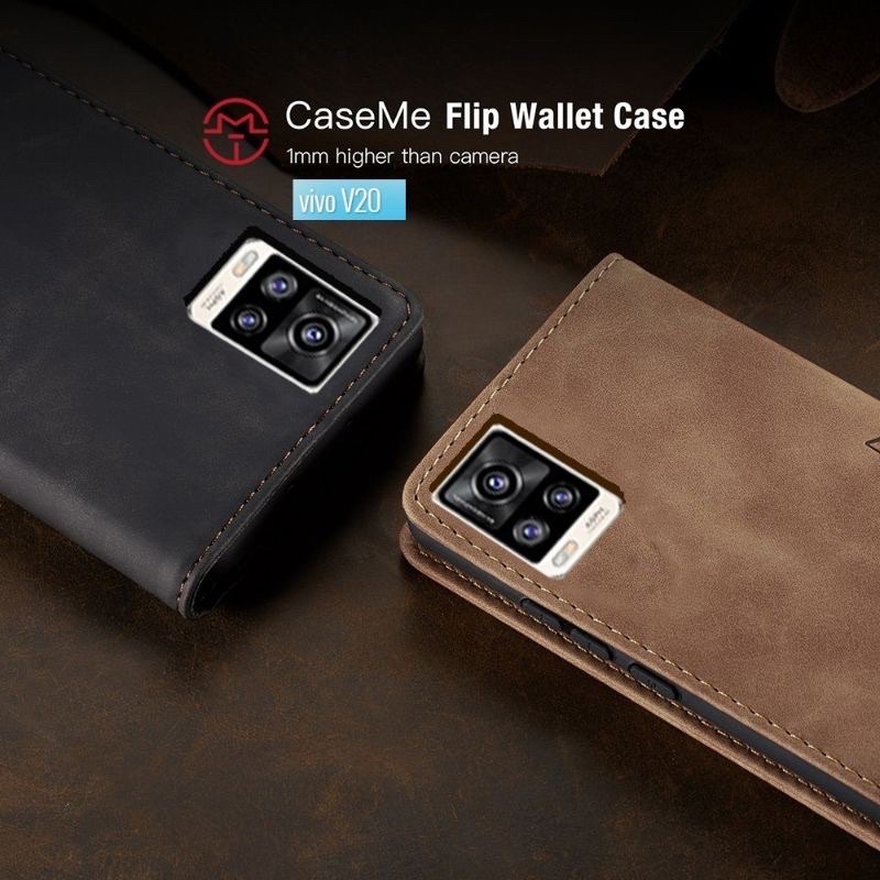FLIPCASE VIVO V29 V29E V27E V25 PRO V25E V23 V23E V21 V20 SE PREMIUM LEATHER FLIP COVER WALLET MAGNE