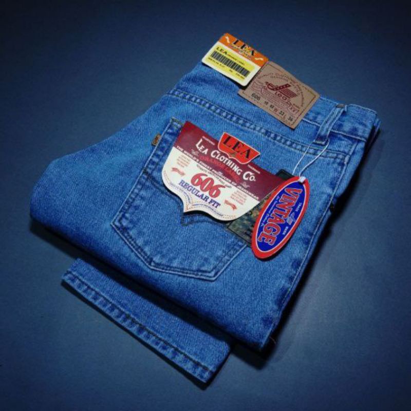 Celana Jeans Panjang Lea 606 Pria Standar Reguler Terlaris