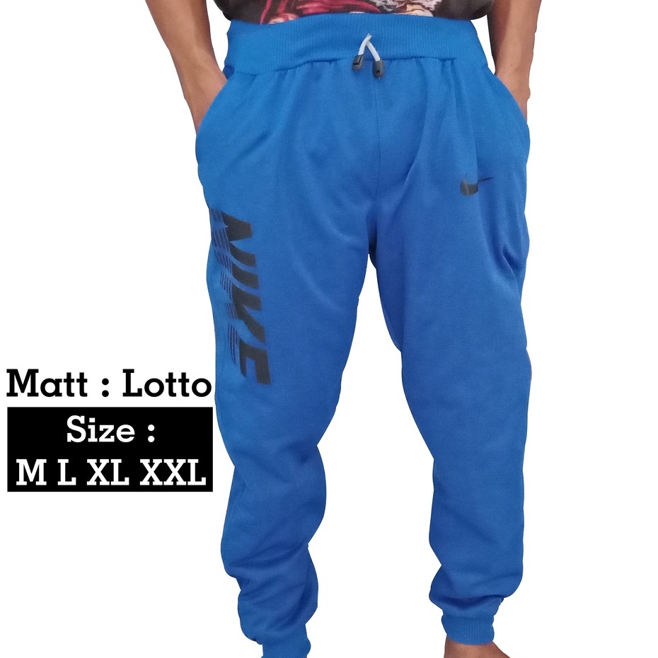 CELANA PANJANG JOGGER SABLON DEWASA CELANA HARIAN PRIA WANITA JUMBO SWEATPANTS TRAINING SIZE M SAMPAI XXL JOGER OLAHRAGA GYM BAHAN LOTTO PREMIUM