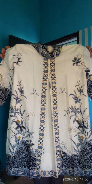 Tunik Cibulan Pias Anggrek Putih Baju Batik Wanita Asmirandah #2