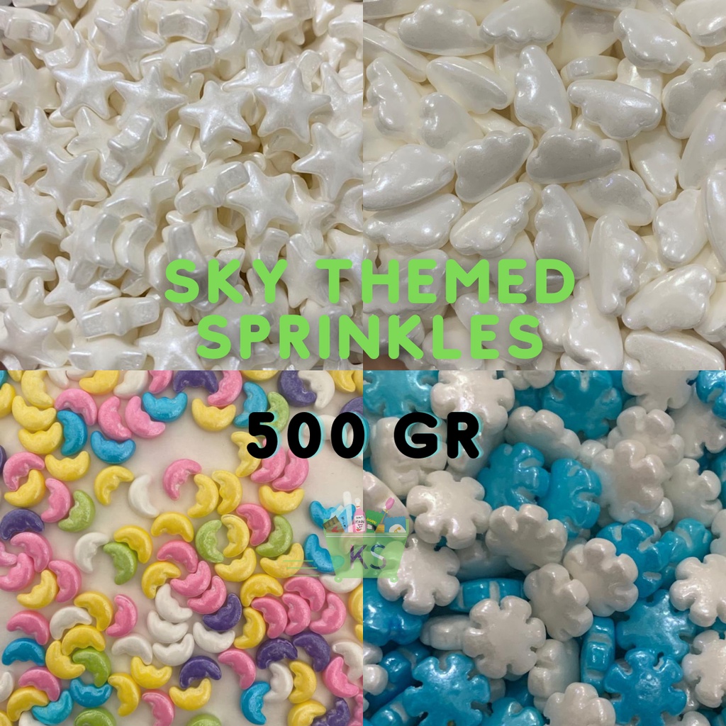 

SKY THEMED SPRINKLES 500 GR REPACK - TRIMIT GULA TEMA LANGIT GROSIR