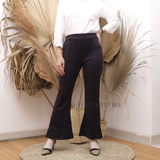 Haymeestore Celana Cutbray Scuba Black Bawahan Highwaist Haymeestore Celana Cutbray Scuba Black Bawahan Highwaist