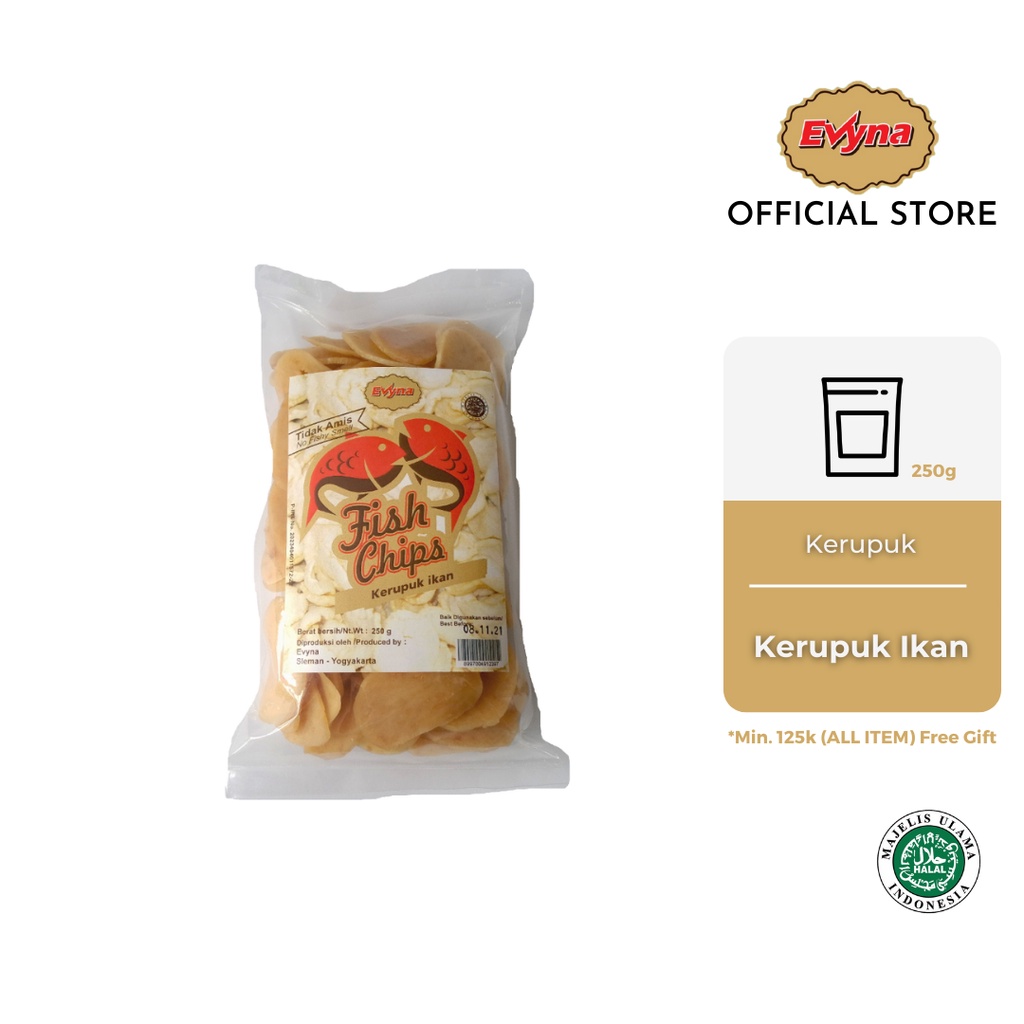 

Evyna Kerupuk Ikan Asli Mentah 100% Ikan Asli 250Gr