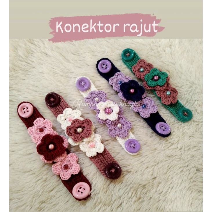 Konektor rajut bunga murah