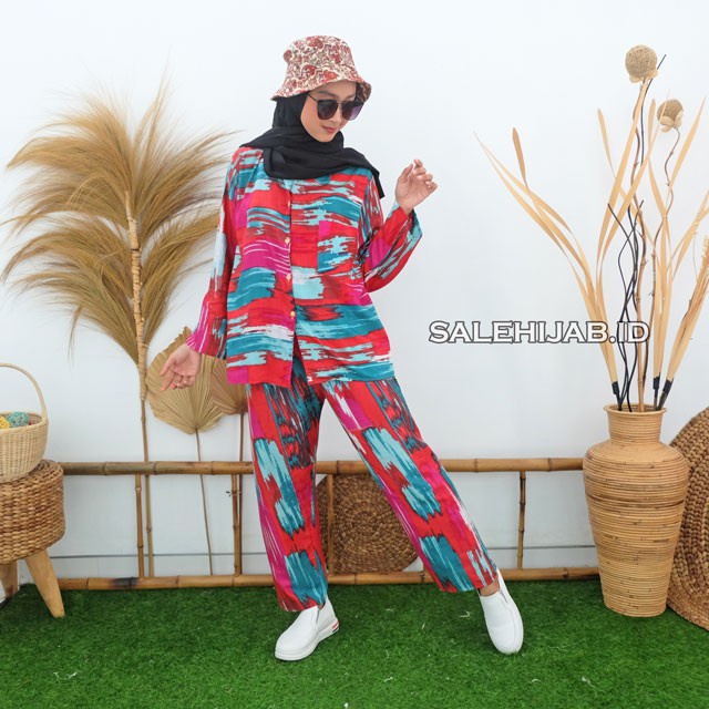 Setelan Baju Tidur Motif Bunga Sepatu / One Set Fashion Wanita Rayon Premium Kode T4 G4 G3 G2-5