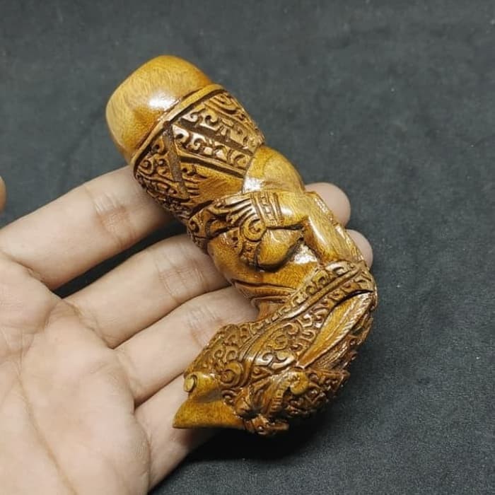 Handle Gagang Keris Kayu Ukiran Jawa Demang Model Kuno