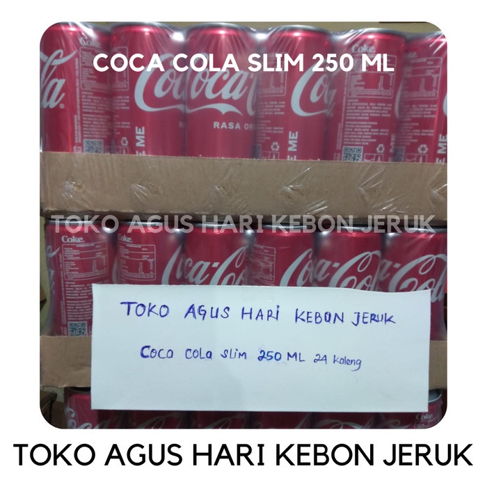 

✨COD✨ COCA COLA KALENG 330 ml, kola 1 dus isi 24 kaleng - 250 ML