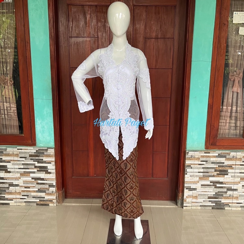 Kebaya Tangan Panjang Full Payet + Rok Batik / Kebaya Akad