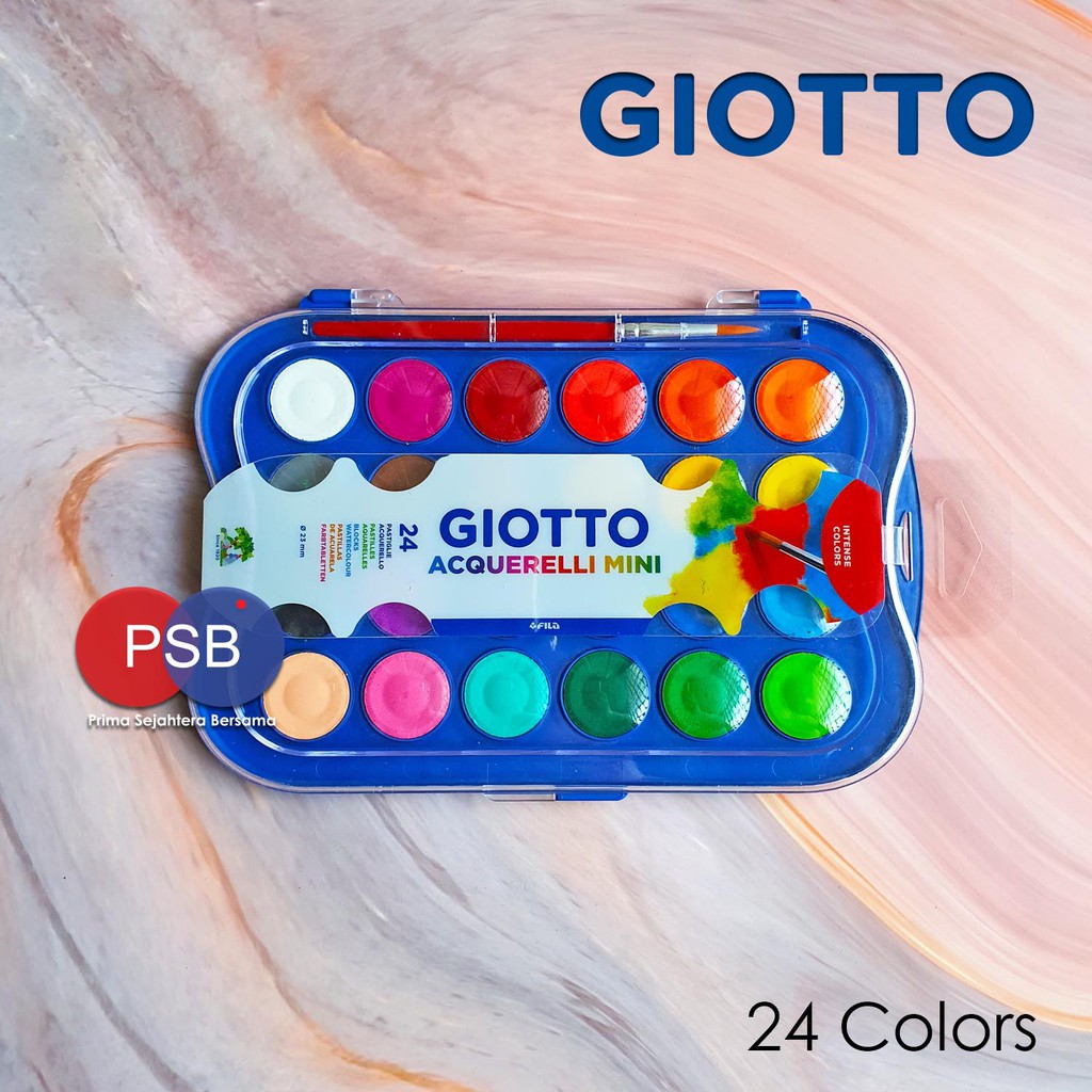 

Giotto Acquerelli mini 24 Warna / Cat Air Giotto Set 24 (D : 23mm)