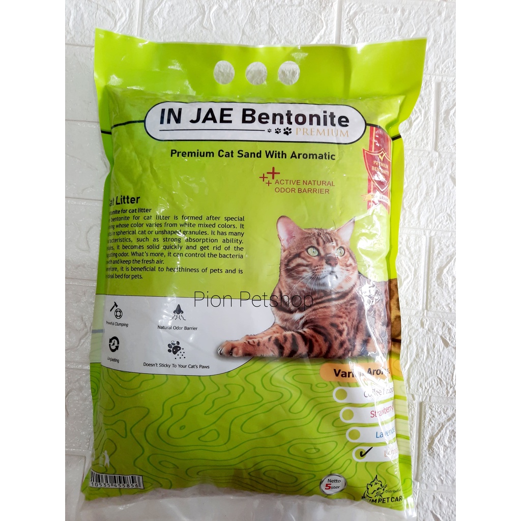 In Jae Premium Bentonite Cat Litter/Pasir Gumpal Aroma 25Liter