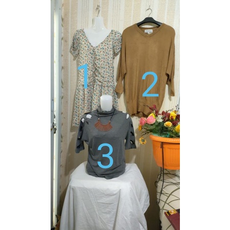 Dress korea motif bunga