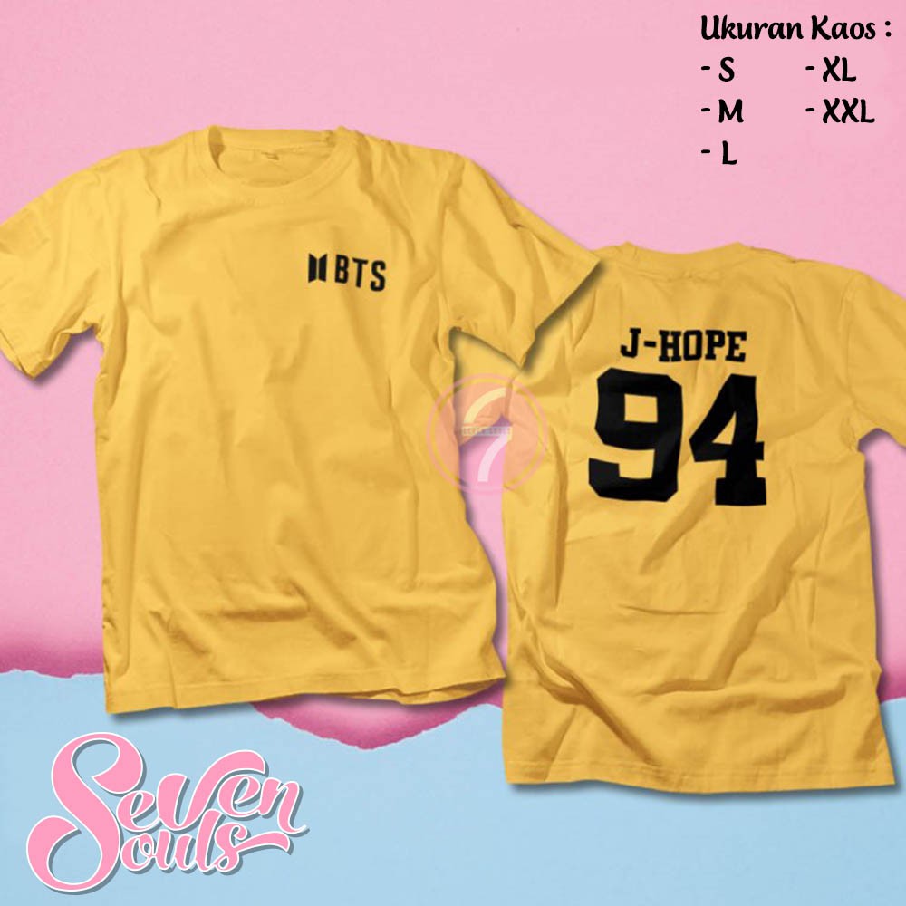 KAOS BTS MEMBER BT21 JHOPE 94 / Baju Korea Musik KPOP / Tshirt Distro Premium Eksklusif - 3047