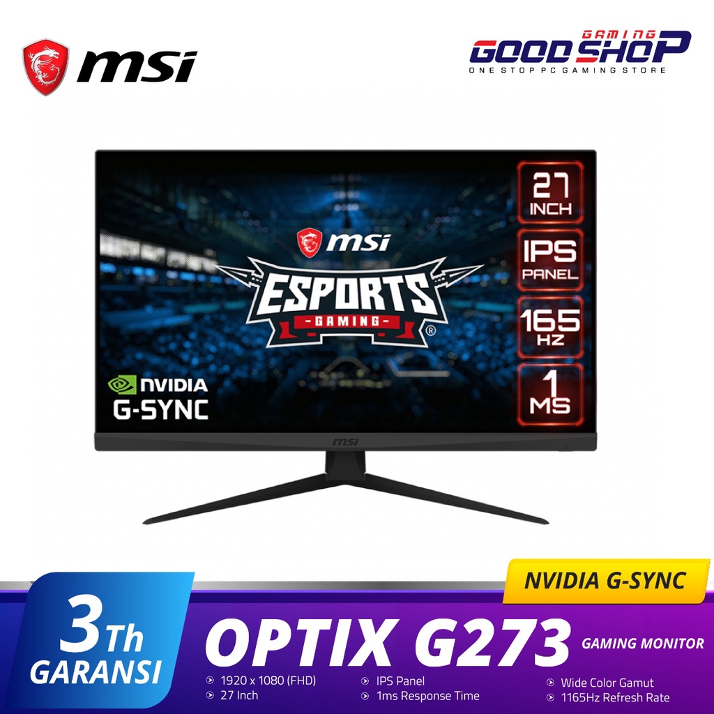 MSI Optix G273 1080p 165Hz - Gaming Monitor